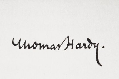 Signature of author Thomas Hardy, from King Albert