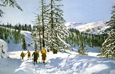 Ski Hike on the French Riviera by Unbekannter Künstler