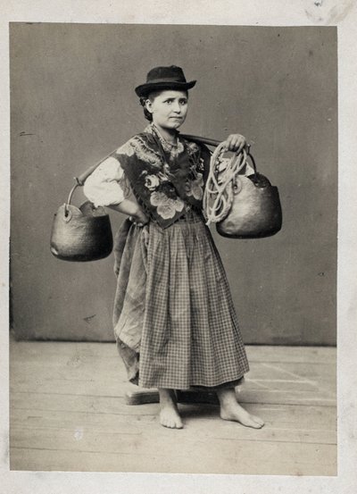 Small Trades: Portrait of Water Carrier, Venice - 19th Century by Unbekannt