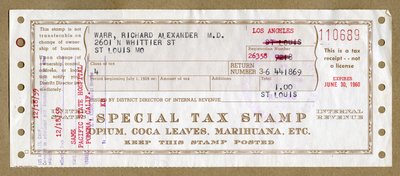 Special Tax Stamp for Medical Opium, Coca Leaves and Marijuana by Unbekannt