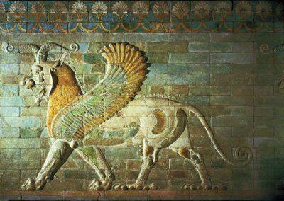 Sphinx, (Detail) from a Frieze, Mesopotamian, c.500 BC by Unbekannt