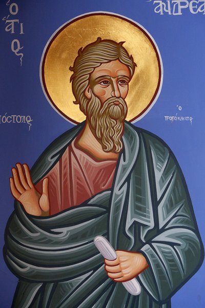 St Andrew Fresco in Pedoulas Orthodox Church, Pedoulas, Cyprus by Unbekannt
