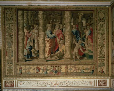 St. Peter and St. John heal a cripple at the gate of the temple by Unbekannt