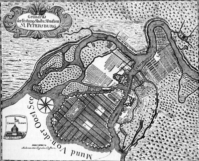 St. Petersburg - plan of the Russian city by Unbekannter Künstler