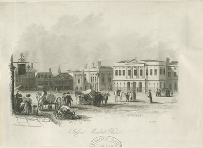 Stafford - Market Place (engraving) by Unbekannt