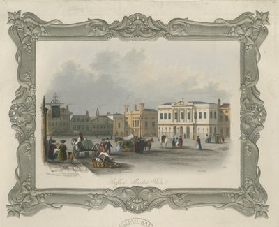 Stafford - Market Place (steel engraving) by Unbekannt