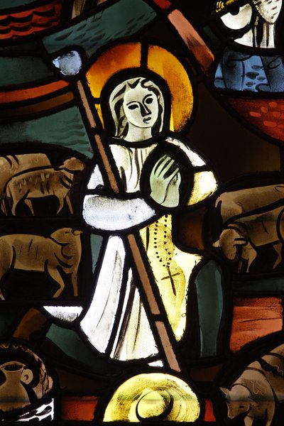 Stained glass depicting Jean-Marie Vianney in Notre-Dame-de-la-Trinite church, Blois, France by Unbekannt