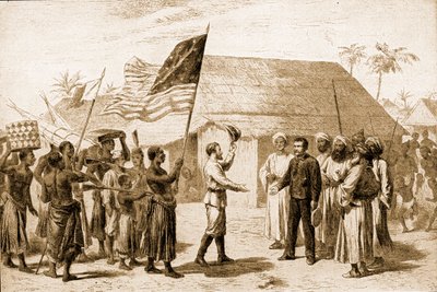 Stanley finding Livingstone in Zanzibar by Unbekannter Künstler