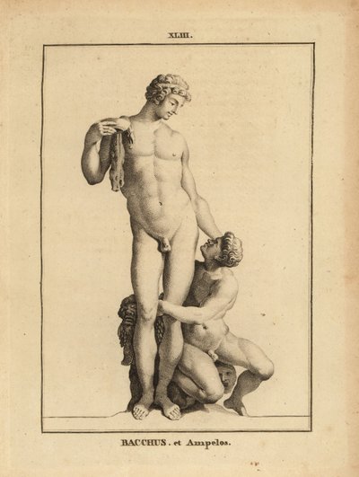 Statue of Bacchus and his lover the boy satyr Ampelus by Unbekannt