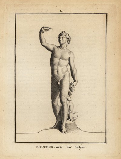 Statue of Bacchus, the Roman God of Wine, Naked with a Satyr by Unbekannt