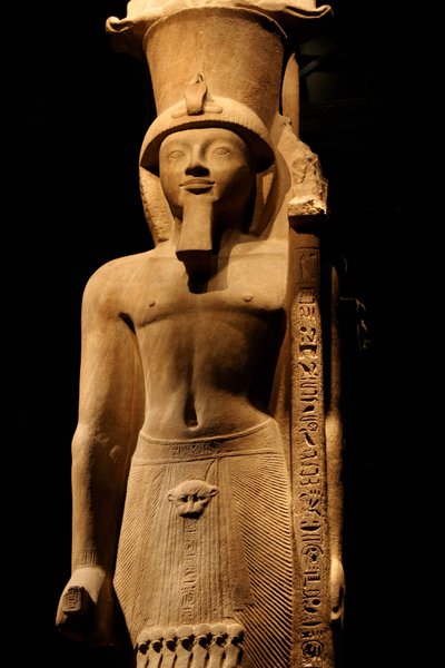 Statue of Pharaoh Sethi II (1200-1194 BC) of the 19th Dynasty in Pink Gres, It Carries a Sceptre with the Symbol of the God Amon, Egyptian Museum of Turin by Unknown