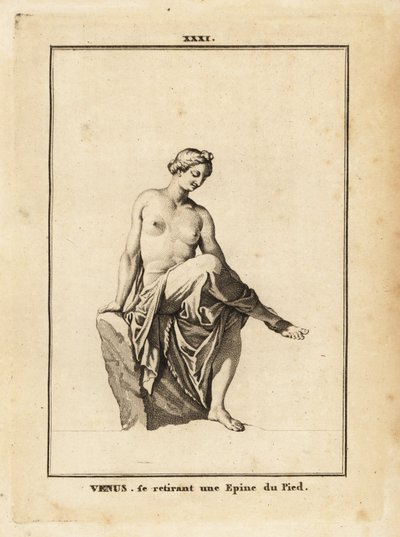 Statue of Venus, Roman goddess of love, beauty, sex and fertility, removing a splinter from her foot by Unbekannt
