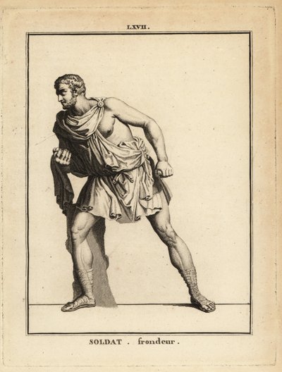 Statue of a Roman Soldier, a Slinger or Slingshot Infantryman by Unbekannt