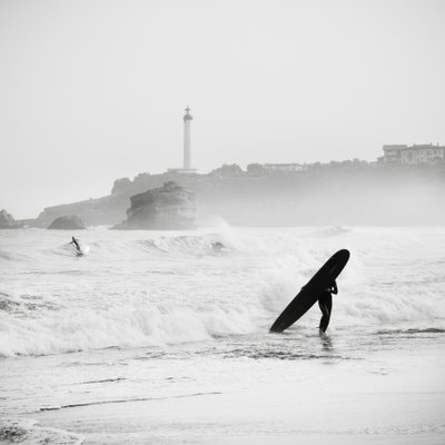 Surf at Grand Plage, France, 2012 by Leopold Blonder