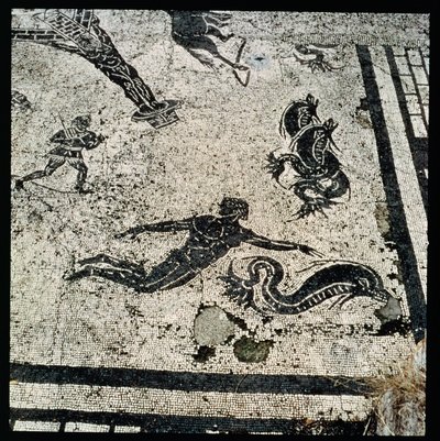 Swimming with the Dolphins, from the Frigidarium of the Baths at Ostia, 2nd Century AD by Unknown