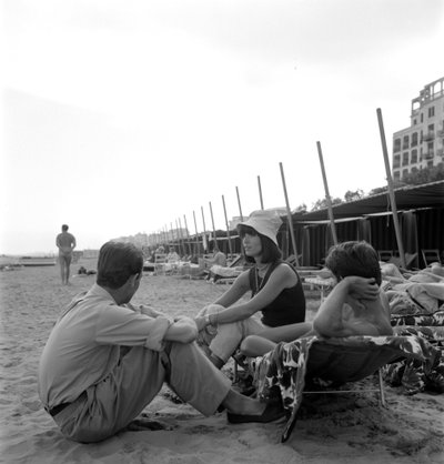 The Actress Elsa Martinelli at Venice Lido Beach - 1964 by Unbekannt