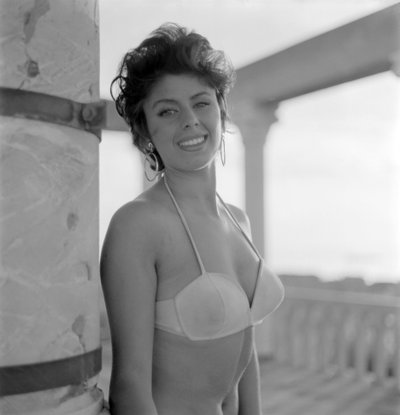 The Actress, Starlet Celina Cely at Venice Lido Beach - 1957 by Unbekannt