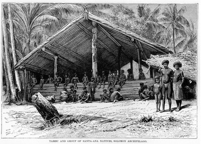 Tambu and Group of Santa-Ana Natives, Solomon Archipelago by Unbekannt