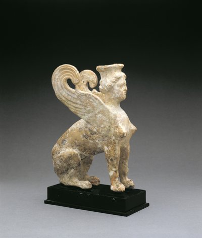 Terracotta figure of a sphinx, from South Italy, Greek, late 5th-early 4th century BC by Unbekannt
