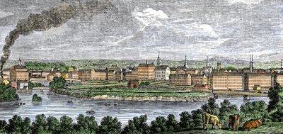 Textile Mills along the Merrimack and Concord Rivers by Unbekannter Künstler