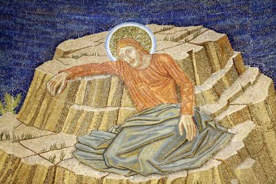Christ in Agony, Mosaic of the Basilica at Gethsemane by Unbekannt