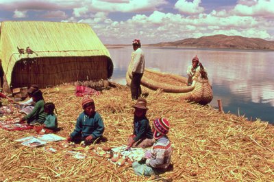 The Floating Islands of the Uros People by Unbekannt