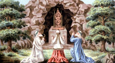 The Gallic Druids Worshiping the Virgin Mary by Unbekannter Künstler