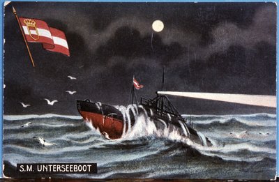 The German Submarine Unterseeboot by Unbekannter Künstler