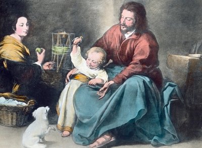 The Holy Family with the Little Bird by Unbekannter Künstler