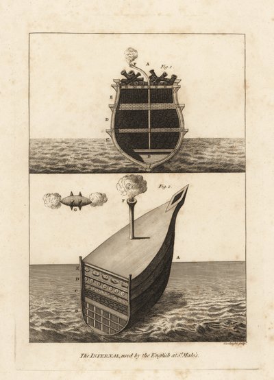 The Infernal Used by the English Navy at St. Malo