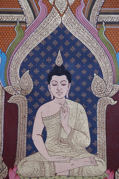 The Life of the Buddha, Wall Fresco, Wat Maniratanaram Monastery, Phnom Penh, 2022 by Unbekannter Künstler