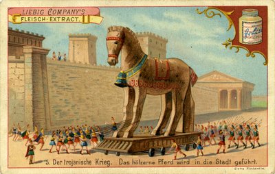 The Trojan Wars: The Wooden Horse is Led into the Town by Unbekannter Künstler
