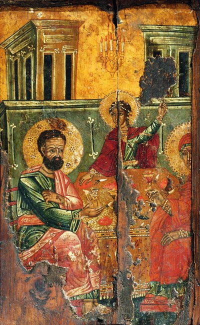 The Virgin Mary with her parents by Unbekannter Künstler