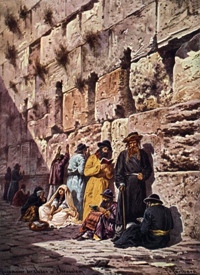 The Wailing Wall in Jerusalem, Early 20th Century by Unbekannter Künstler