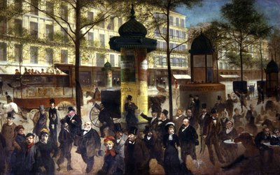 The Crowd on Italiens Boulevard in Paris, c. 1900 by Unbekannter Künstler