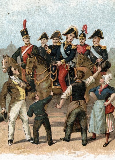 The entry of King Charles X to Paris in 1824 exclaiming 