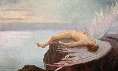 The Fall of Icarus. Illustration by E. N. Klakatschewa, Hungary by Unbekannter Künstler