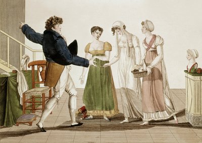 The Fashion Designer at Time of 1st Empire in France (engraving) by Unbekannter Künstler