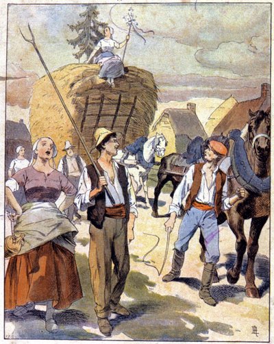 The Last Wheat Car in the Beauce, c.1910 by Unbekannter Künstler