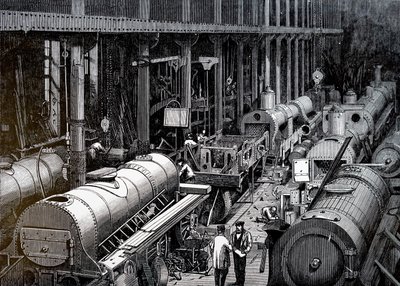 The Manufacture Floor of the Robert Stephenson and Company by Unbekannt