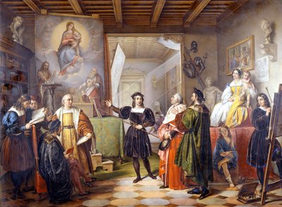 The Painter Raphael in His Studio by Unbekannter Künstler