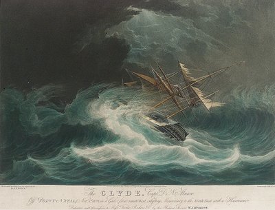 The ship Clyde, off Point Natal, caught in the storm on November 1 by Unbekannter Künstler