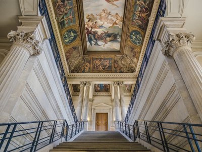 The staircase, architect Charles Lelong and Edouard Dubois by Unbekannt