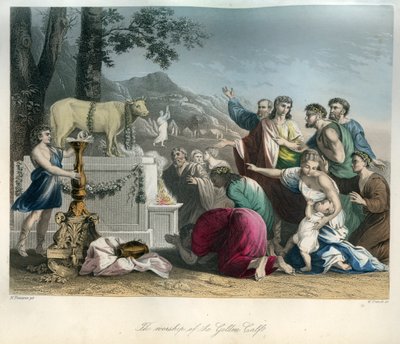 The Worship of the Golden Calf - Bible by Unbekannter Künstler