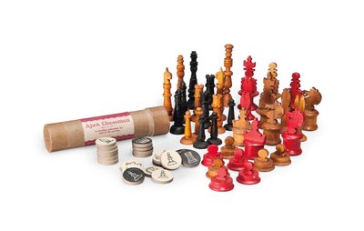 Three World War II chess sets by Unbekannt