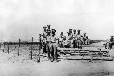 Tientsin (Tianjin), China, November 1924: British soldiers in a post outside the international concessions before the capture of the city by the troops of the Chinese War Lord Feng Yuxiang (Feng Yu-hsiang, Feng Yu hsiang) by William M. Timlin