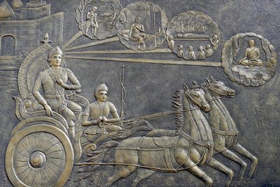 Prince Siddhartha Asked a Charioteer to Take Him on a Series of Rides Through the Countryside by Unbekannt