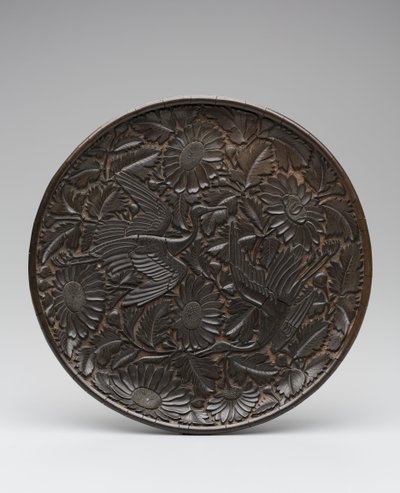 Tray with Cranes and Chrysanthemums by Unbekannt