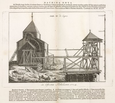 Water-Powered Hoist for Lifting Ore by Unbekannt