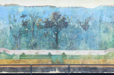 Triclinium of the house of Livia, fresco, 20 - 10 BC, National Museum of Rome, Rome, Italy by Unbekannter Künstler